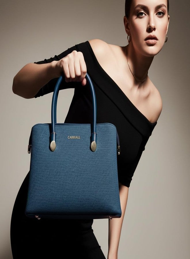 Carriall Ireen Women’s Vegan Leather Handbag | Stylish Casual/Semi-Formal handbag with detachable shoulder strap - Structured & Stylish Everyday Bag for women & girls for office, outings (Dark Teal) - Image 2